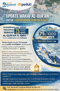 Paket Wakaf Quran Untuk Korban Banjir Sumatera & Aceh
